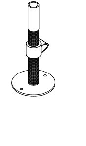 Basetta a vite 35 cm zincata condor