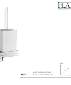 Porta Scopino sospeso h 34 cm Accessorio bagno Flab- Linea Romy