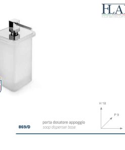 Porta Dosatore da appoggio Accessorio bagno Flab Linea Room h 18 cm