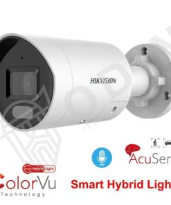 Hikvision DS-2CD2047G2H-LIU Telecamera ColorVu Smart Hybrid Acusense bullet Ip 4 Mpx ottica 4 mm con microfono