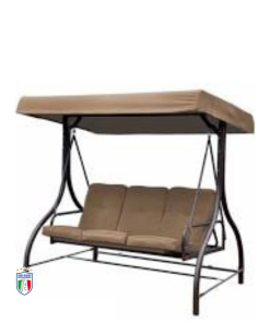 Dondolo 3 posti Katay 194×125 xh174 cm-Life in Garden