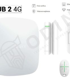 AJAX STARTERKIT 4G Kit allarme wireless 4g con sensore, contatto magnetico e telecomando 51174