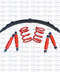 Kit assetto completo anteriore e posteriore stradale con molle h 19 e balestra 5 fogli per fiat 500 f-l-r e 126