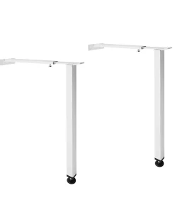 Coppia Piedi Sostegni per Pilozza Regolabili H 60 in Acciaio Verniciate Bianche