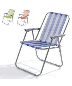 Sedia pieghevole Lanzarote colori assortiti cm.52 x 44 x 75 seduta in textilene struttura in acciaio verniciato