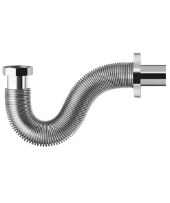 Sifone Flessibile in acciaio inox Da 11/4″ Uscita 32